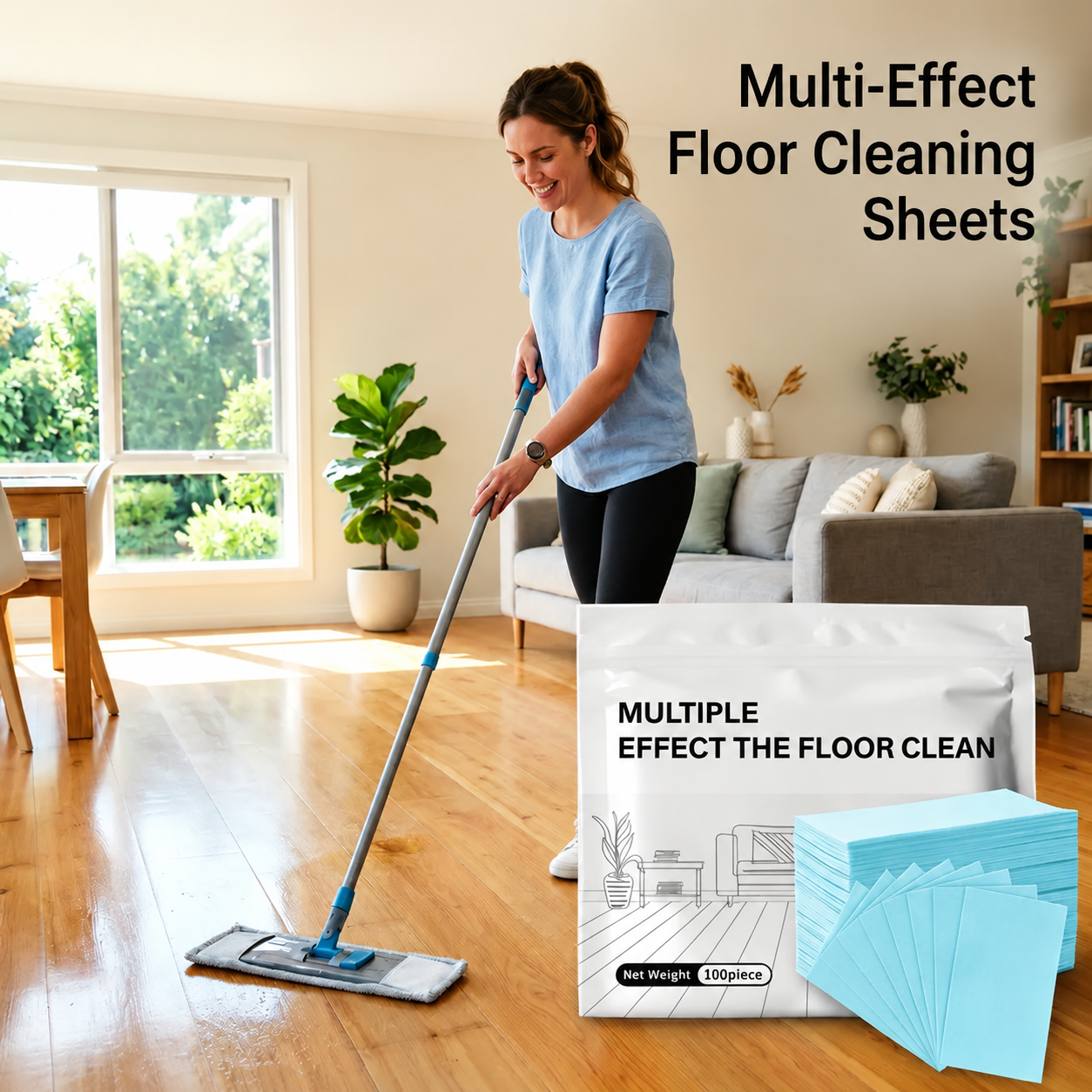 🔥ELOVAIN🦠Mloor Cleaning Tablets 100 Pack Multi Surface Cleaner Hardwood Laminate Tile RV Walls🏡