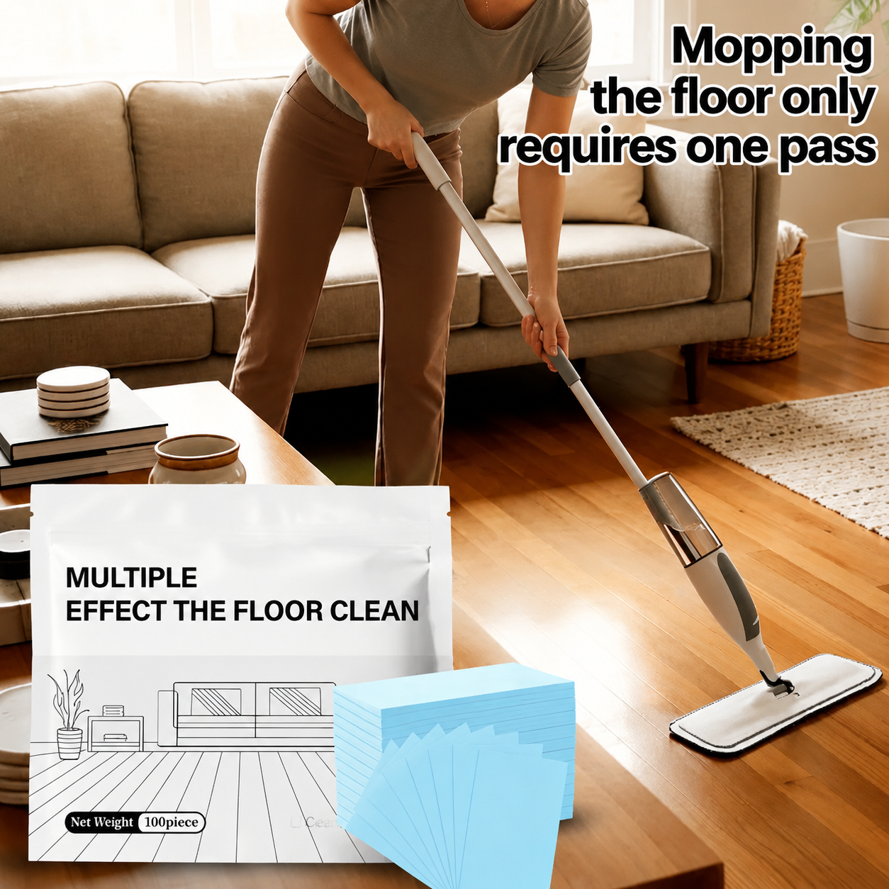 🔥ELOVAIN🦠Mloor Cleaning Tablets 100 Pack Multi Surface Cleaner Hardwood Laminate Tile RV Walls🏡