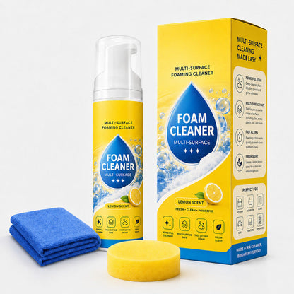 🔥 4-in-1 Multi-Enzyme Foam Cleaner – Deep Clean Car, Kitchen, Bathroom & Sofa