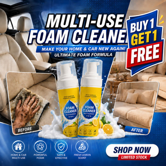 🎁Buy 1 Get 1 Free🔥 4-in-1 Multi-Enzyme Foam Cleaner – Deep Clean Car, Kitchen, Bathroom & Sofa