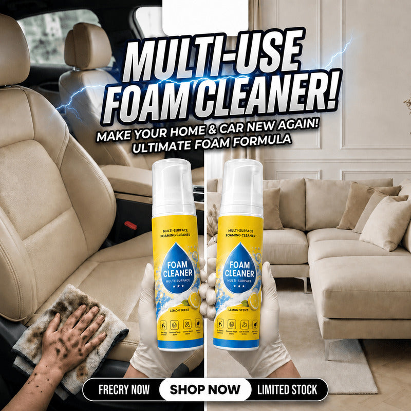 🔥 4-in-1 Multi-Enzyme Foam Cleaner – Deep Clean Car, Kitchen, Bathroom & Sofa