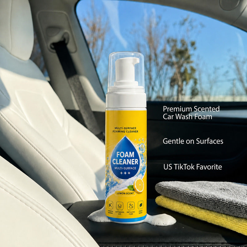 🔥 4-in-1 Multi-Enzyme Foam Cleaner – Deep Clean Car, Kitchen, Bathroom & Sofa