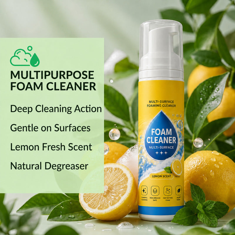 🔥 4-in-1 Multi-Enzyme Foam Cleaner – Deep Clean Car, Kitchen, Bathroom & Sofa