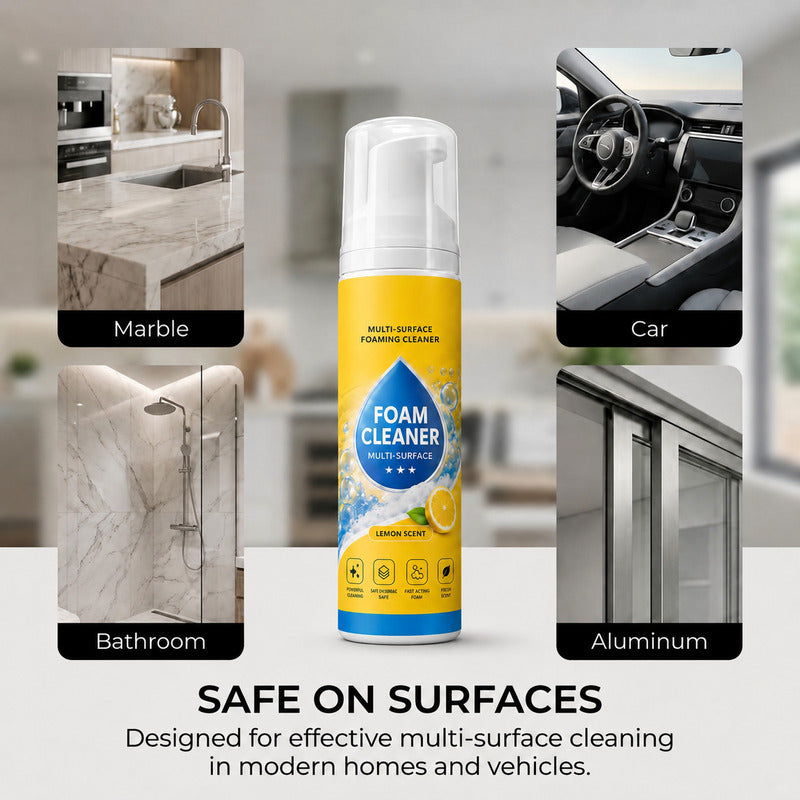 🔥 4-in-1 Multi-Enzyme Foam Cleaner – Deep Clean Car, Kitchen, Bathroom & Sofa